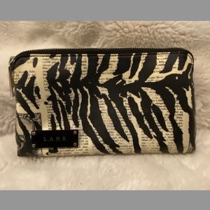 L.A.M.B. Black and White Cosmetic Bag